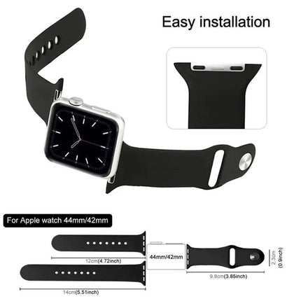 Apple Watch Silicone Replacement Band 3-in-1 Adjustable