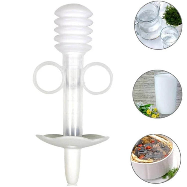 Balcherlam Baby Medicine Feeder Syringe Style Feeding Aid baby syringe-style feeder for precise milk, water or medicine dosing, food-grade plastic, easy to clean