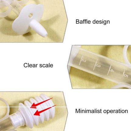 Balcherlam Baby Medicine Feeder Syringe Style Feeding Aid clear-scale syringe with baffle tip and ergonomic plunger for precise baby dosing