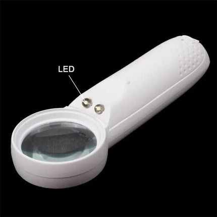 15X Handheld Magnifier With 2 LEDs Ergonomic Handle