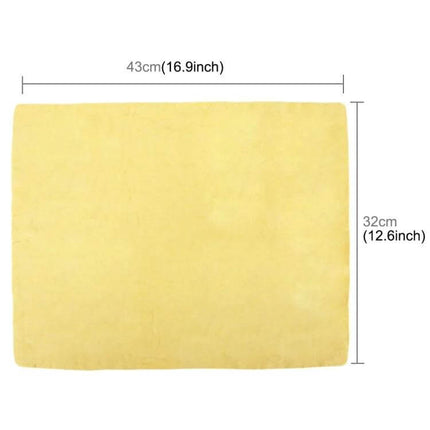 KANEED Synthetic Chamois Towel for Car Drying, Super Absorbent - yellow 43x32cm PVA drying cloth for streak-free car drying