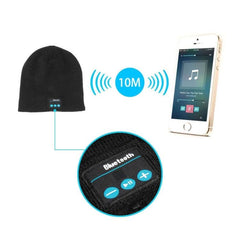 Bluetooth Knitted Beanie Hat with Microphone for Warm Winter Listening - Unisex for All Ages