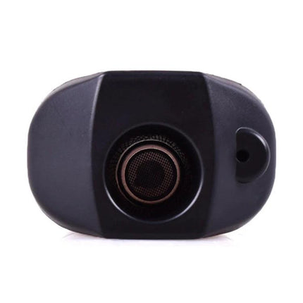 Ultrasonic Distance Measurer with Laser Pointer for Quick Room Checks showing front ultrasonic sensor and laser aperture
