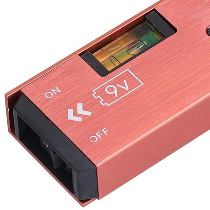 Digital Angle Meter with Spirit Level for Precision Measurements - red aluminum digital inclinometer with bubble level and 9V battery slot