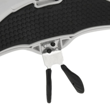 Adjustable Headband Magnifier with LED Lights and Multiple Lenses close-up of adjustable nose bridge and rubberized headband detail