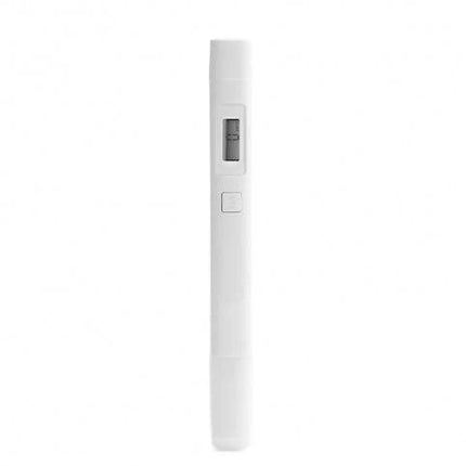 Xiaomi Compact Water Quality Tester for Everyday Home Use - white handheld TDS meter showing digital screen and single button