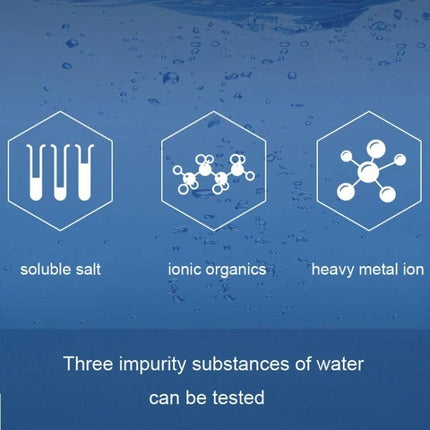 Xiaomi Compact Water Quality Tester for Everyday Home Use measuring soluble salt, ionic organics and heavy metal ion impurities in tap or filtered water
