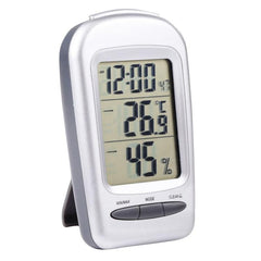 Digital LCD Indoor Thermometer and Hygrometer with Date, Clock, and Freezing Alert