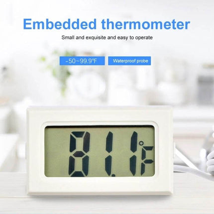 Mini LCD Indoor Thermometer With Fahrenheit Display For Refrigerator compact insert LCD thermometer showing 81.1°F for fridge and freezer monitoring