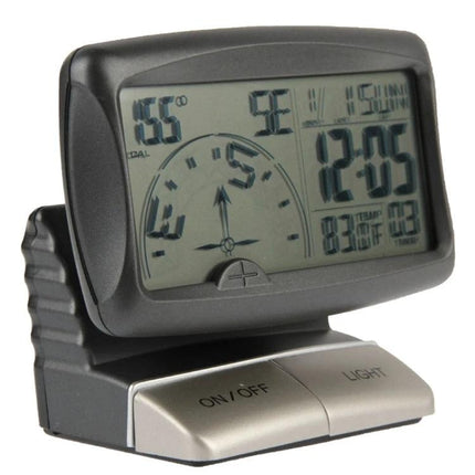 Compact Car Compass for Everyday Driving Essentials digital dashboard compass with clock temperature and on/off light buttons