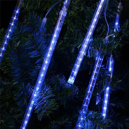 Ensemble de bâtons lumineux à DEL bleus pour la décoration de Noël intérieure et extérieure