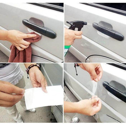 Protective Film Set for Car Handles, 20 Pieces for Daily Use - self-adhesive films protecting door handles from scratches dirt and wear