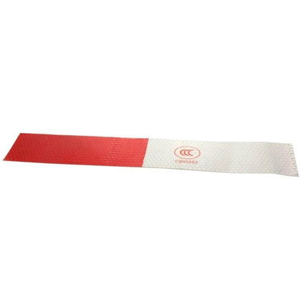 Reflective Safety Stickers for Vehicle Warnings, 10 Pack - red and white reflective vehicle warning strip with honeycomb pattern