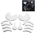 Crab Pattern (Size: 10cm x 8cm) / Silver