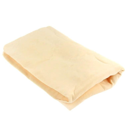 KANEED Synthetic Chamois Towel for Car and Home Cleaning beige fold, high-absorbency, streak-free drying for cars, glass, furniture and pets