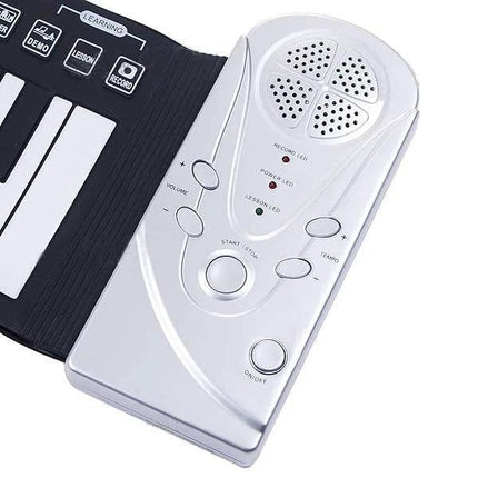 Flexible Roll-Up Piano for Everyday Music Practice and Travel - portable roll-up keyboard with built-in speaker and control panel for practice