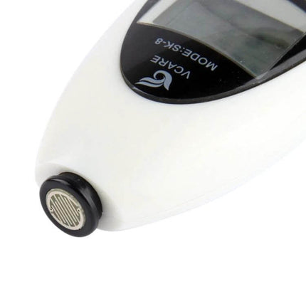 Compact Mini Portable LCD Skin Moisture and Oil Tester for Daily Skincare handheld device close-up showing LCD and sensor