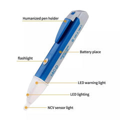 Digital Non-Contact Voltage Detector with Alarm - 90V to 1000V Detection Range