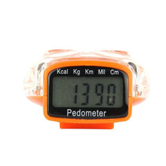 Crystal Heart Design Digital Pedometer with Step Counter, Distance Tracker & Calorie Reader