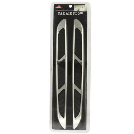 Set of Two Bonnet Air Flow Vent Fender Stickers for Car Decoration - shark grille bonnet/fender decals, easy stick-on car exterior refresh