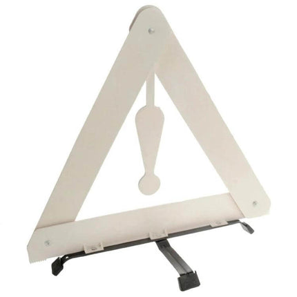 Foldable Reflective Safety Triangle for Roadside Warnings folded white emergency warning triangle with stand for car breakdowns
