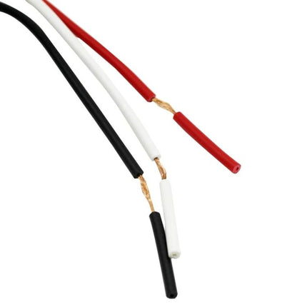 Automatic Waterproof Sensor Switch for Street Lights close-up of red white black sensor wiring leads for outdoor lamp installation
