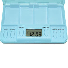 Travel-Friendly Transparent Pill Organizer with Multi-Alarm Reminder