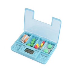 Travel-Friendly Transparent Pill Organizer with Multi-Alarm Reminder