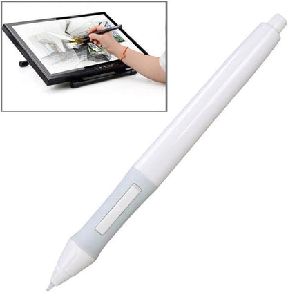 Huion PEN-68 Wireless Replacement Pen for Graphic Tablets shown white stylus beside drawing tablet, 2048 pressure levels for precise digital illustration
