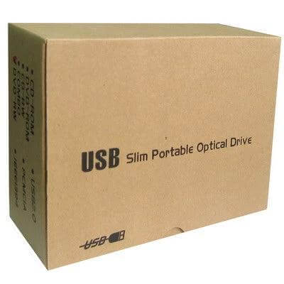 Slim Portable USB Optical Drive for DVD and CD Burning in retail box, USB external slim drive for laptops and desktops