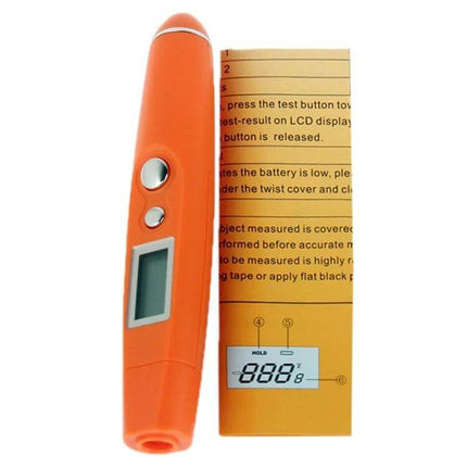 LCD Portable Infrared Thermometer for Non-Contact Temperature Readings - orange handheld LCD non-contact thermometer with display