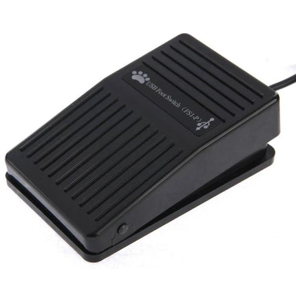 USB Foot Pedal Switch for Computer Keyboard and Game Control — black programmable USB foot pedal for hands-free gaming and accessibility