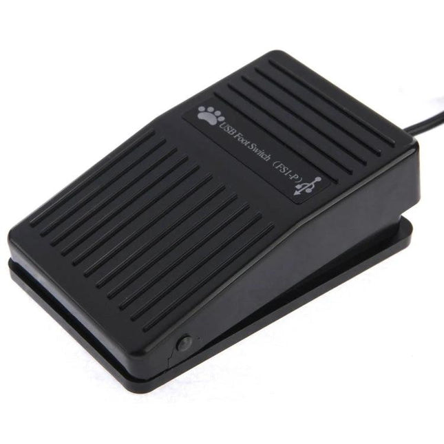 USB Foot Pedal Switch for Computer Keyboard and Game Control — black programmable USB foot pedal for hands-free gaming and accessibility
