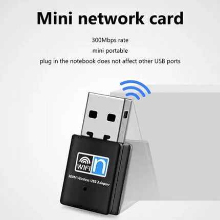 Wireless USB Adapter for Portable Internet Connectivity small black USB WiFi dongle for laptops and desktops, portable network card