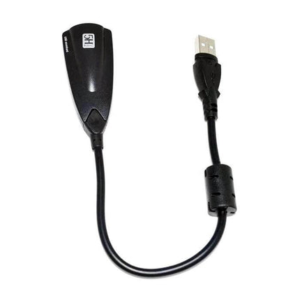 Steel Series External Sound Card with USB Connection for Computers - compact black USB external audio adapter for upgraded PC sound