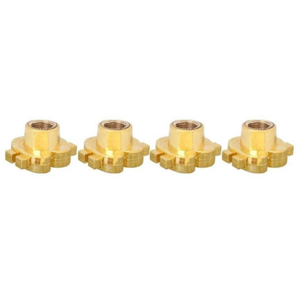 8mm Universal Dollar Style Tire Valve Caps For Cars - gold brass replacement caps protecting valve stems from dust and corrosion, set of 4