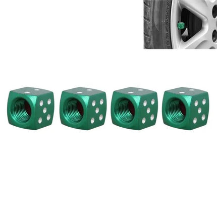 Universal 8mm Aluminium Tire Valve Caps Pack Of 4 For Cars