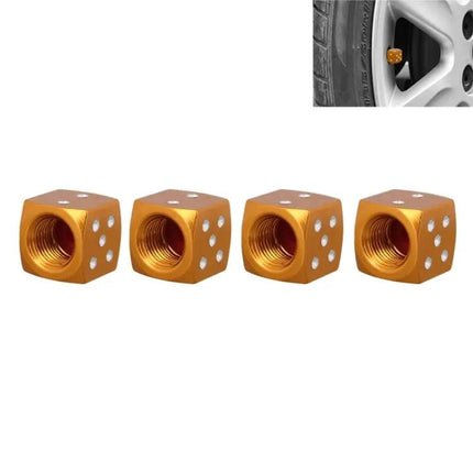 Universal 8mm Aluminium Tire Valve Caps Pack Of 4 For Cars
