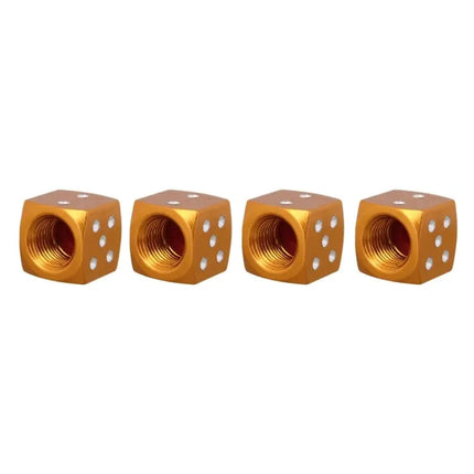 Universal 8mm Aluminium Tire Valve Caps Pack Of 4 For Cars