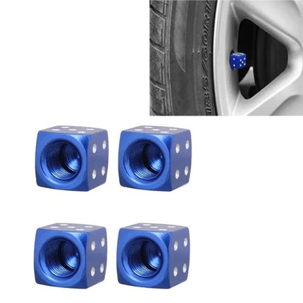 Universal 8mm Aluminium Tire Valve Caps Pack Of 4 For Cars