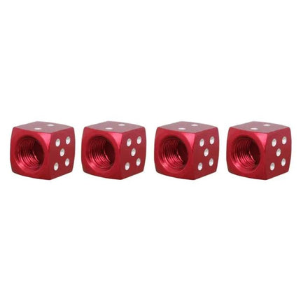 Universal 8mm Aluminium Tire Valve Caps Pack Of 4 For Cars