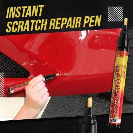 Essential Filler for Everyday Car Scratch Repairs at Home - clear coat applicator pen repairing small red bumper scratch