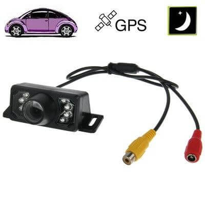 Waterproof Infrared Night Vision Rear View Camera for Cars black rearview camera with night vision LEDs and RCA connectors for easy install