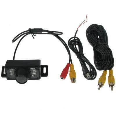 Waterproof Infrared Night Vision Rear View Camera for Cars compact waterproof camera with RCA cables and mounting bracket for night reversing