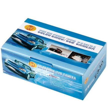 Waterproof Car Rear View Camera for Secure Backup Parking Use - boxed product packaging for vehicle backup camera