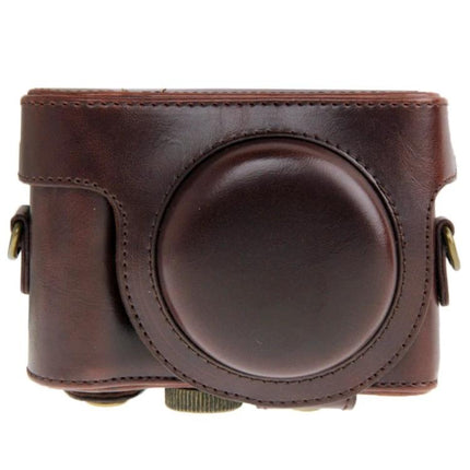 Leather Protective Case for Daily Camera Use and Travel - brown leather camera case with quick-access design for travel and everyday protection