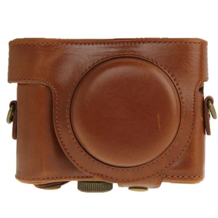 Leather Protective Case for Daily Camera Use and Travel - brown full-cover leather camera case for quick access and dust protection