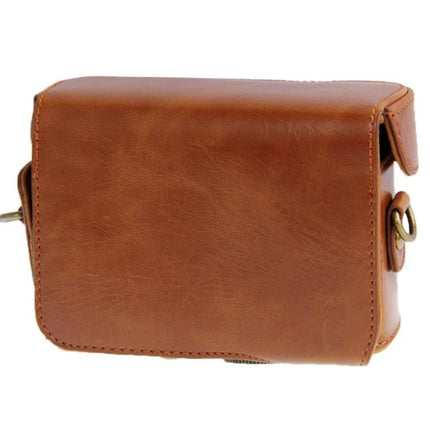 Leather Protective Case for Daily Camera Use and Travel - brown leather camera case offering quick access, dust protection and secure travel storage