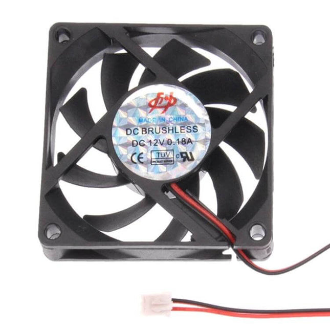 Standard 70mm Cooling Fan for PC and Electronic Device Ventilation - compact 70mm DC brushless fan for PC case and electronics cooling