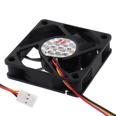 Quiet 60mm 3-Pin Cooling Fan for PC Ventilation and Heat Control compact low-noise plastic fan with 3-pin connector for small form-factor cases